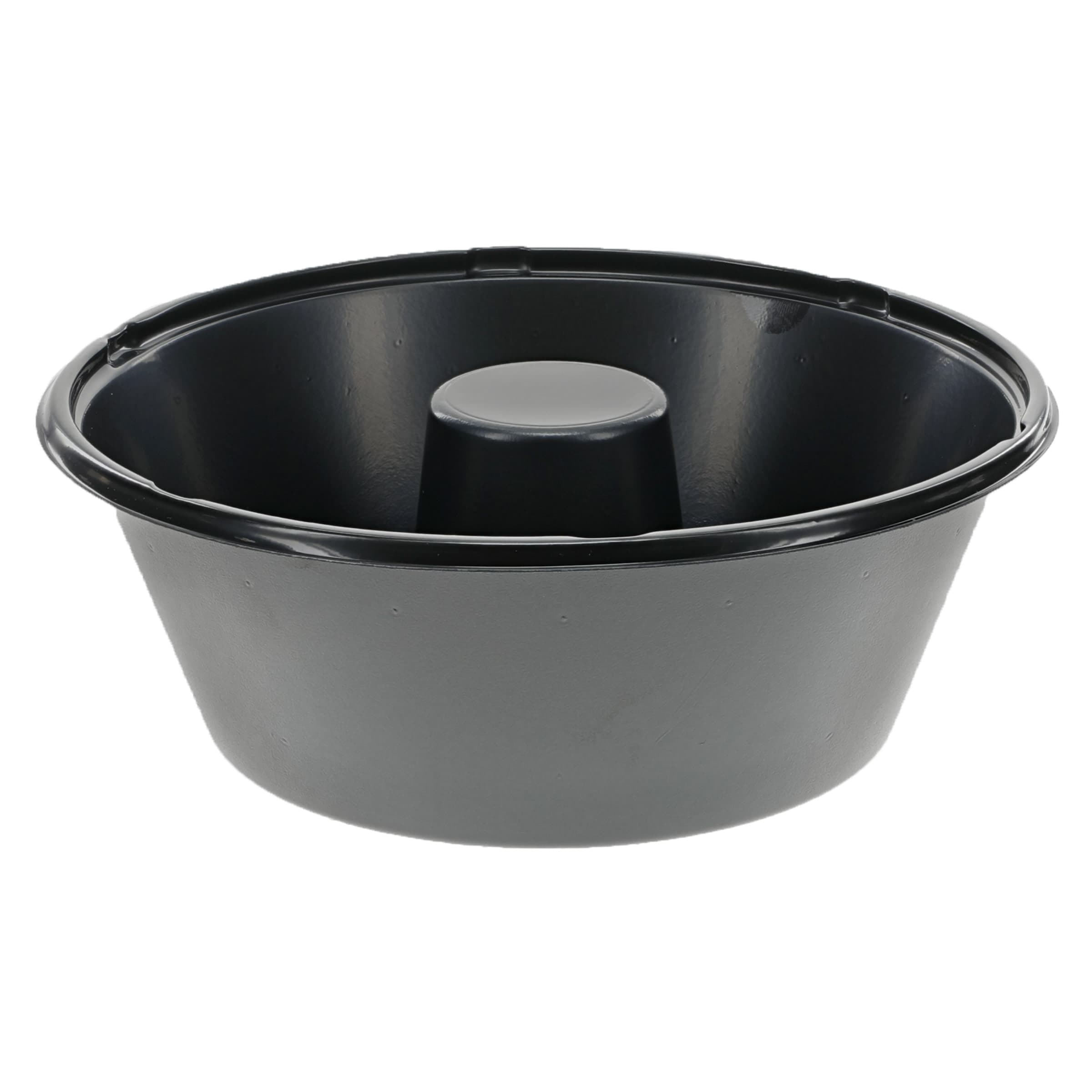 Angel Food Cake Container 48 OZ 8X3 IN CPET Black Round Dual Ovenable Freezer Safe Microwave Safe 280/Case