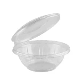 Take-Out Container Hinged With Dome Lid 7 IN Clear Round 150/Case