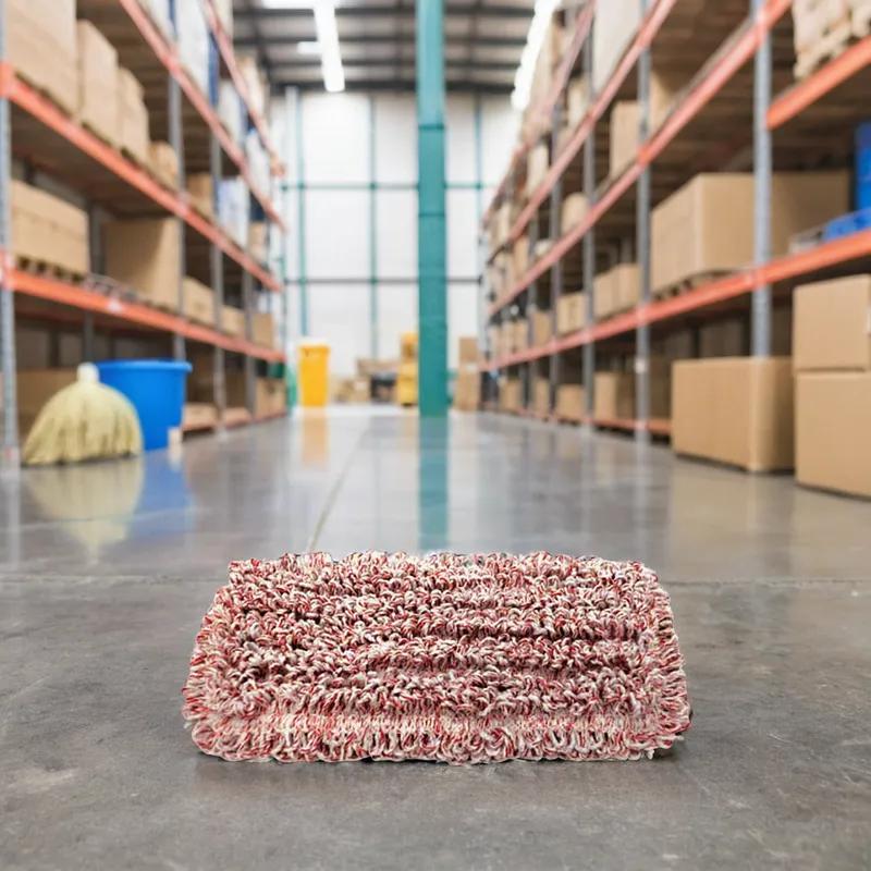 Dust Mop 10X5 IN Red Microfiber Hook & Loop Backing 1/Each