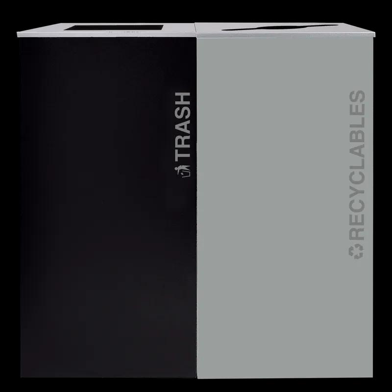 Kaleidoscope Collection™ Black Tie Series Trash Can 36 GAL Black Square Indoor 1/Each