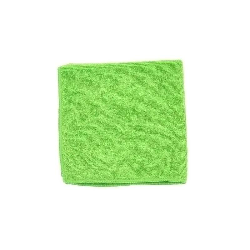 MicroWorks® Cleaning Towel 16X16 IN Microfiber Green 300 GSM Non-Abrasive 12 Count/Pack 18 Packs/Case
