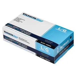 Victoria Bay Food Service Gloves Large (LG) Black Nitrile Disposable Powder-Free 100 Count/Box 10 Box/Case