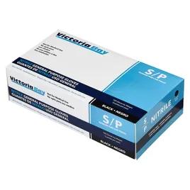 Victoria Bay Food Service Gloves Small (SM) Black Nitrile Disposable Powder-Free 100 Count/Box 10 Box/Case