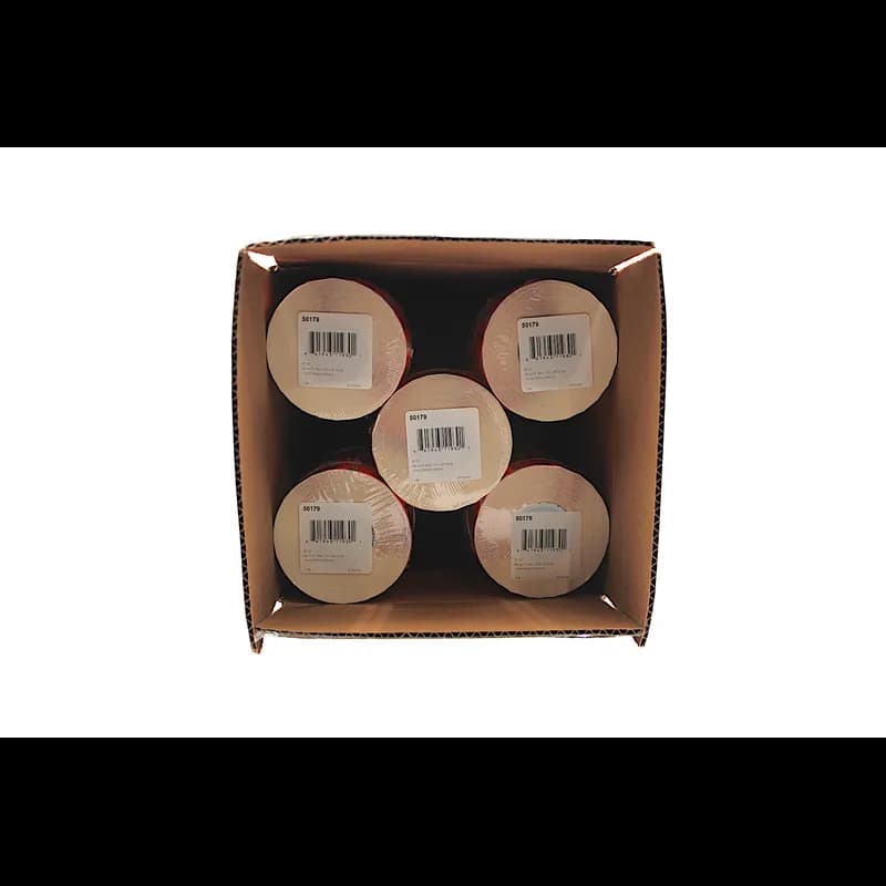 1 Price Label 1.25 IN Black Fluorescent Red Circle 1000 Count/Roll 50 Rolls/Case 50000 Count/Case