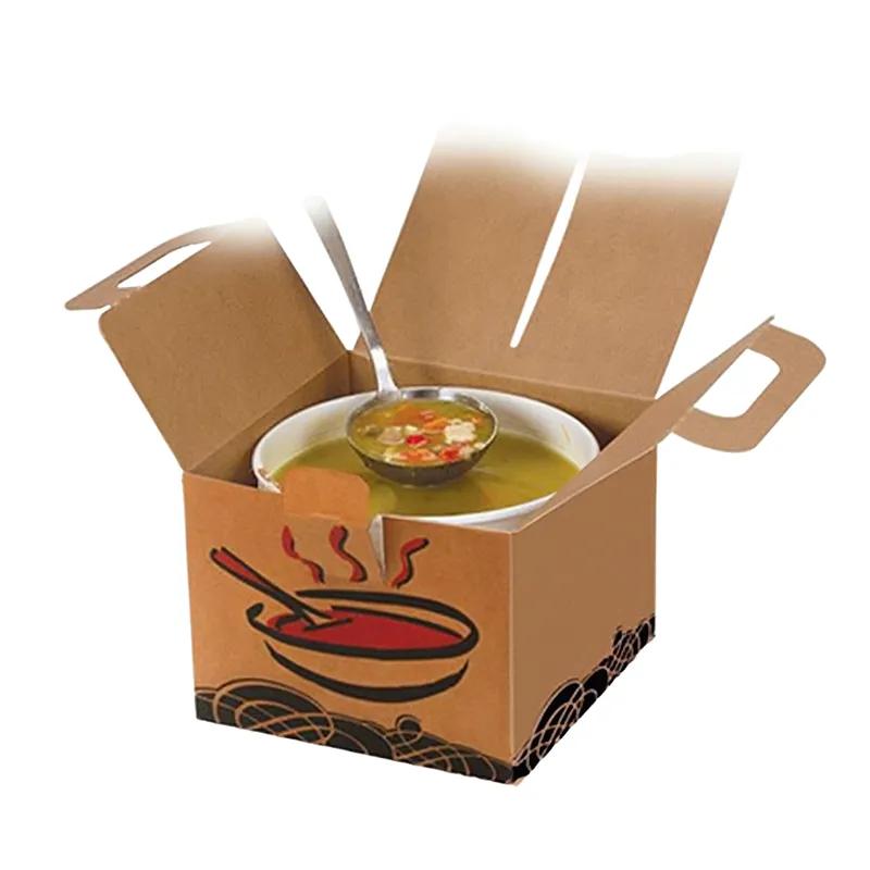 Soup Take-Out Box Fold-Top 128 OZ Paper 15/Case