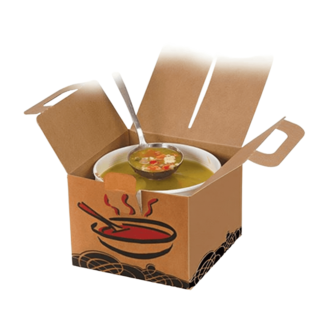 Soup Take-Out Box Fold-Top 128 OZ Paper 15/Case