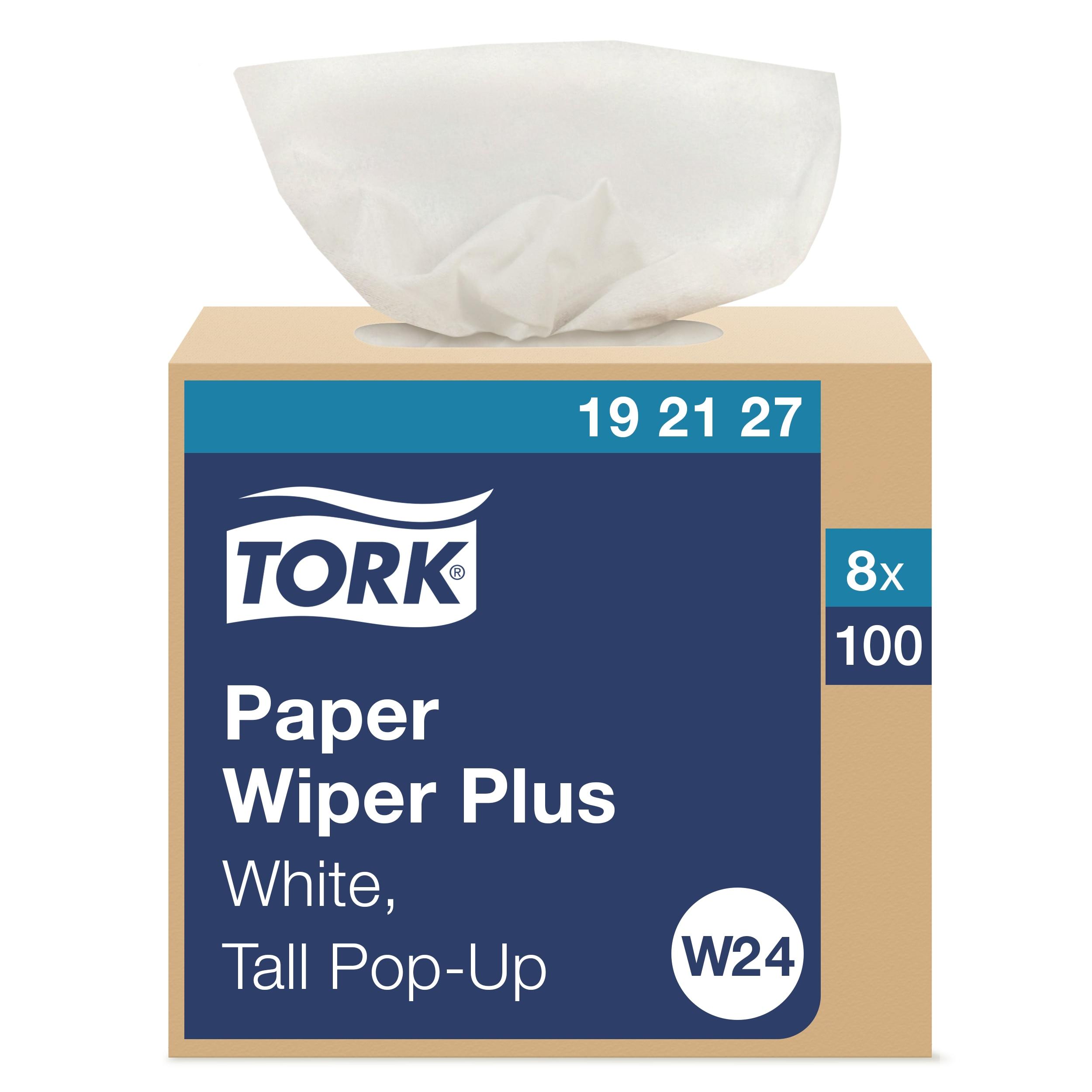 Tork Advance Wipe 16.25X9.25 IN Folded: 4.1X9.25 IN Multifold M Pop-Up Box Refill Plus 100 Count/Pack