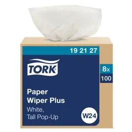Tork Cleaning Wipe 16.25X9.25 IN Paper White Multifold M Pop-Up Box Refill Plus 100 Count/Pack 8 Packs/Case