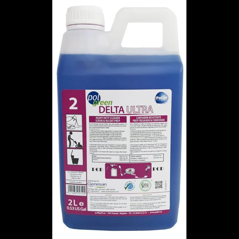 DELTA ULTRA #2 Power Fruity Scent Cleaner & Degreaser 1 L Butyl Alkaline 6/Case