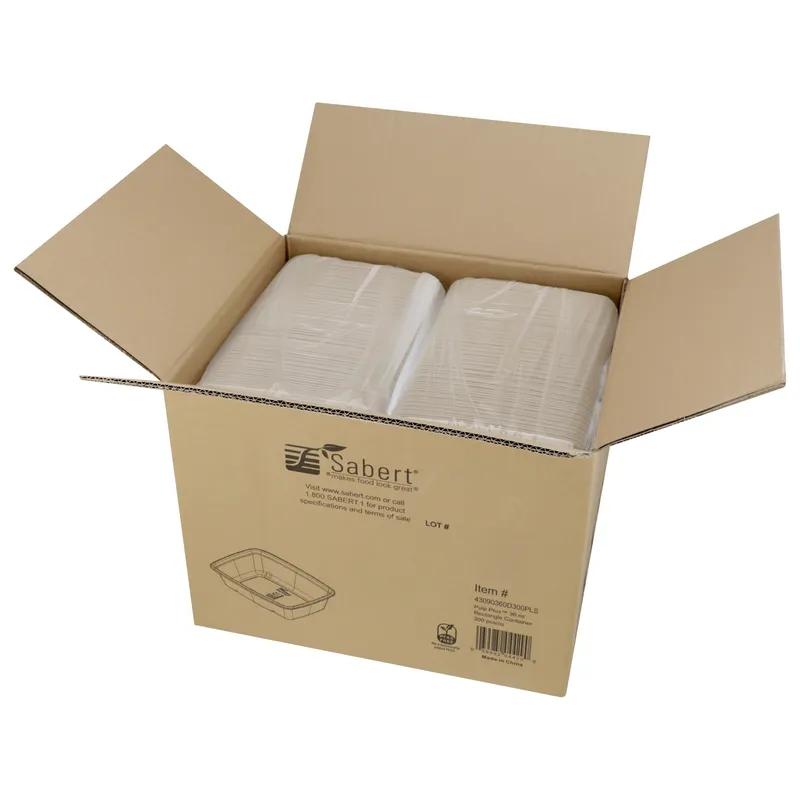 Take-Out Container Base 36 OZ 6X9X2.25 IN Pulp Fiber Kraft Rectangle 300/Case