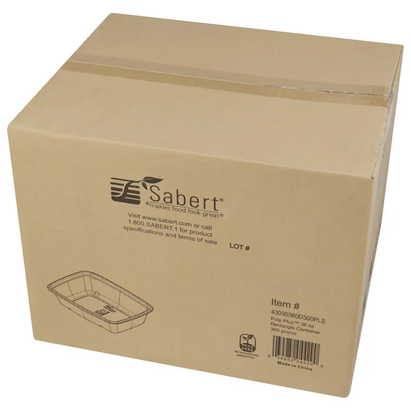 Take-Out Container Base 36 OZ 6X9X2.25 IN Pulp Fiber Kraft Rectangle 300/Case