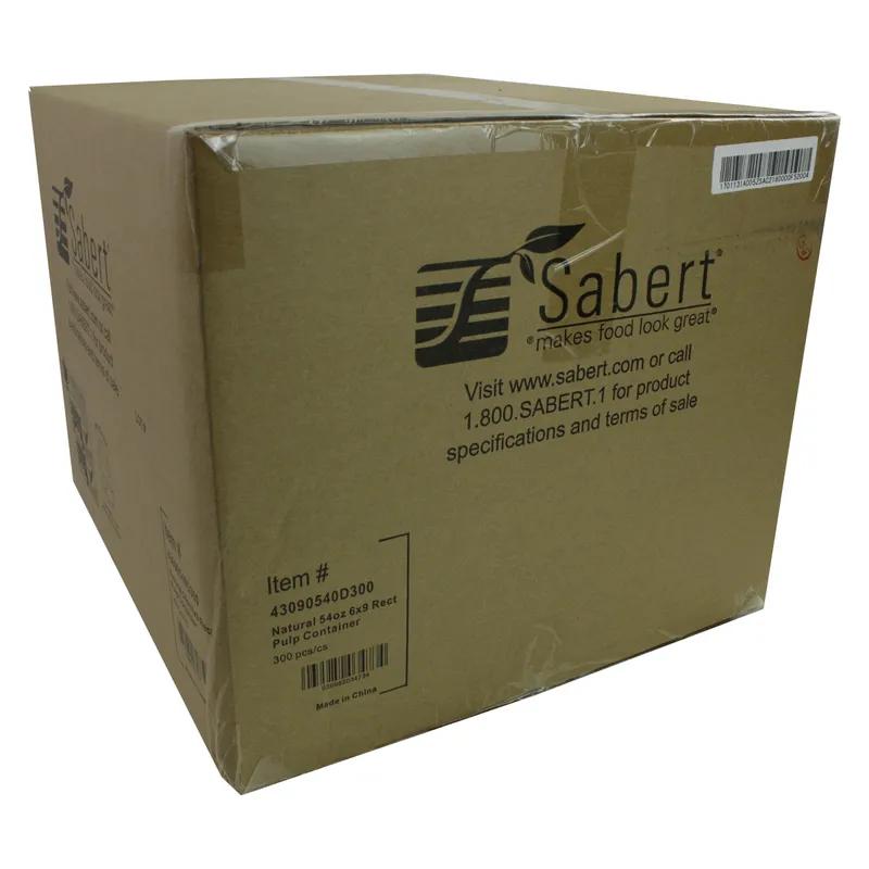 Take-Out Container Base 6X9X3.25 IN Pulp Fiber Kraft Rectangle 300/Case