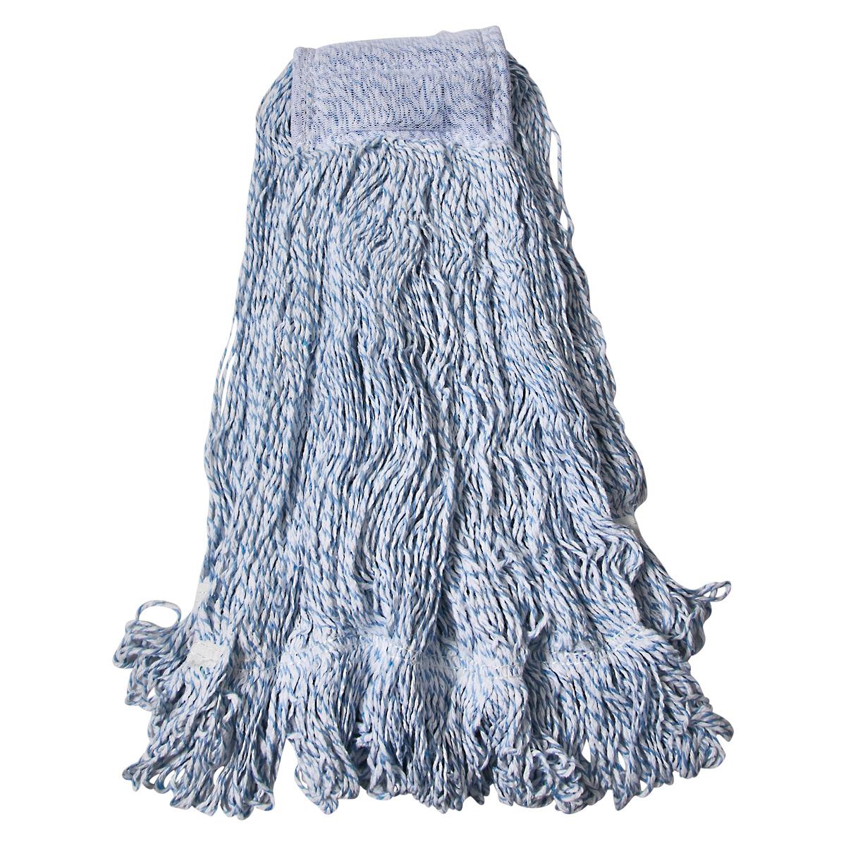 Finish Applicator Mop Large (LG) Blue White Rayon 2PLY Loop End 1/Each