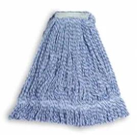 Finish Applicator Mop Large (LG) Blue White Rayon 2PLY Loop End 1/Each