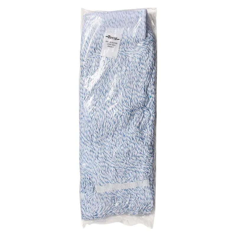 Finish Applicator Mop Large (LG) Blue White Rayon 2PLY Loop End 1/Each