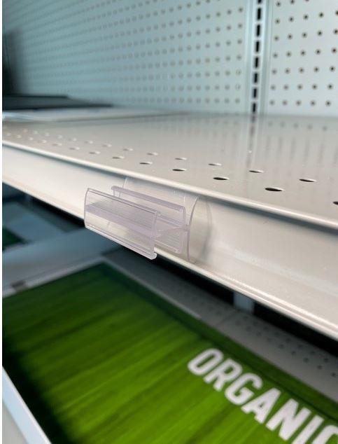 Shelf Sign Holder 3 IN Plastic Swivel Clip-On 25/Pack