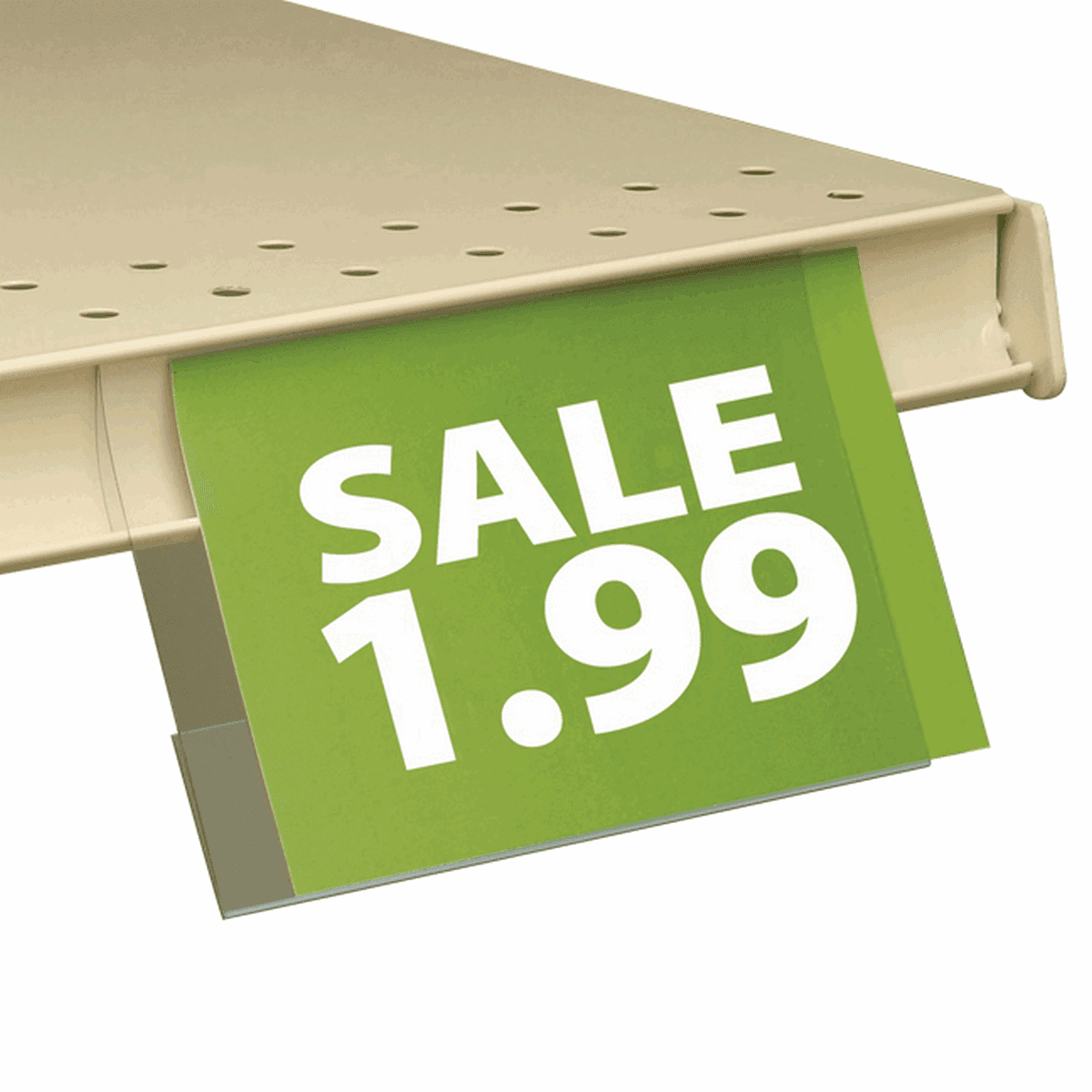 Fold Price Channel Sign Holder 11X7 IN Clear 2 Fold 25/Pack