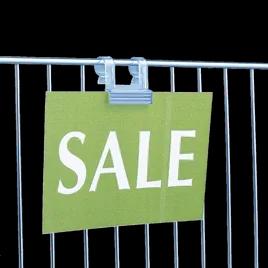 Sign Holder 1.375 IN Clear For Wire Fixture 2 Hook 50/Pack