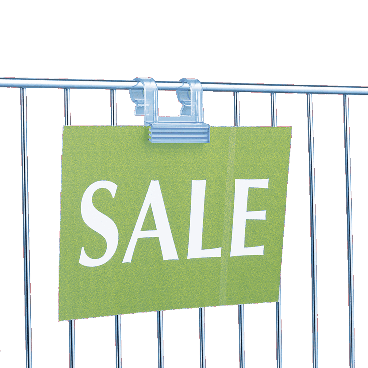 Sign Holder 1.375 IN Clear For Wire Fixture 2 Hook 50/Pack