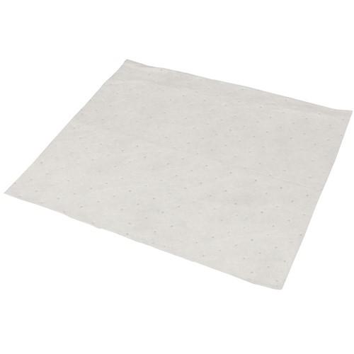 TaskBrand® Absorbent Pad 15X18 IN White Lightweight (PP) For Oil-Based Spills Perforated 200/Case