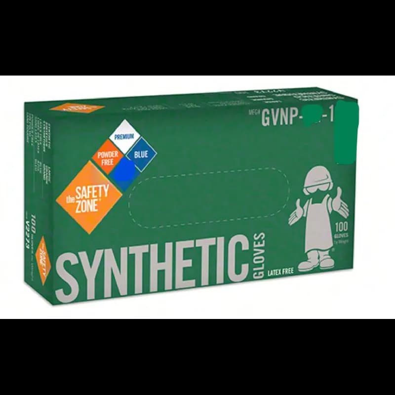 Safety Zone® Gloves Medium (MED) Blue Nitrile Vinyl Blend (Nyle) Powder-Free 100 Count/Box 10 Box/Case