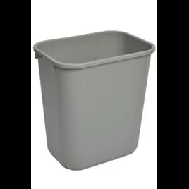 Trash Can 41 QT Gray Rectangle Rolled Rim 1/Each