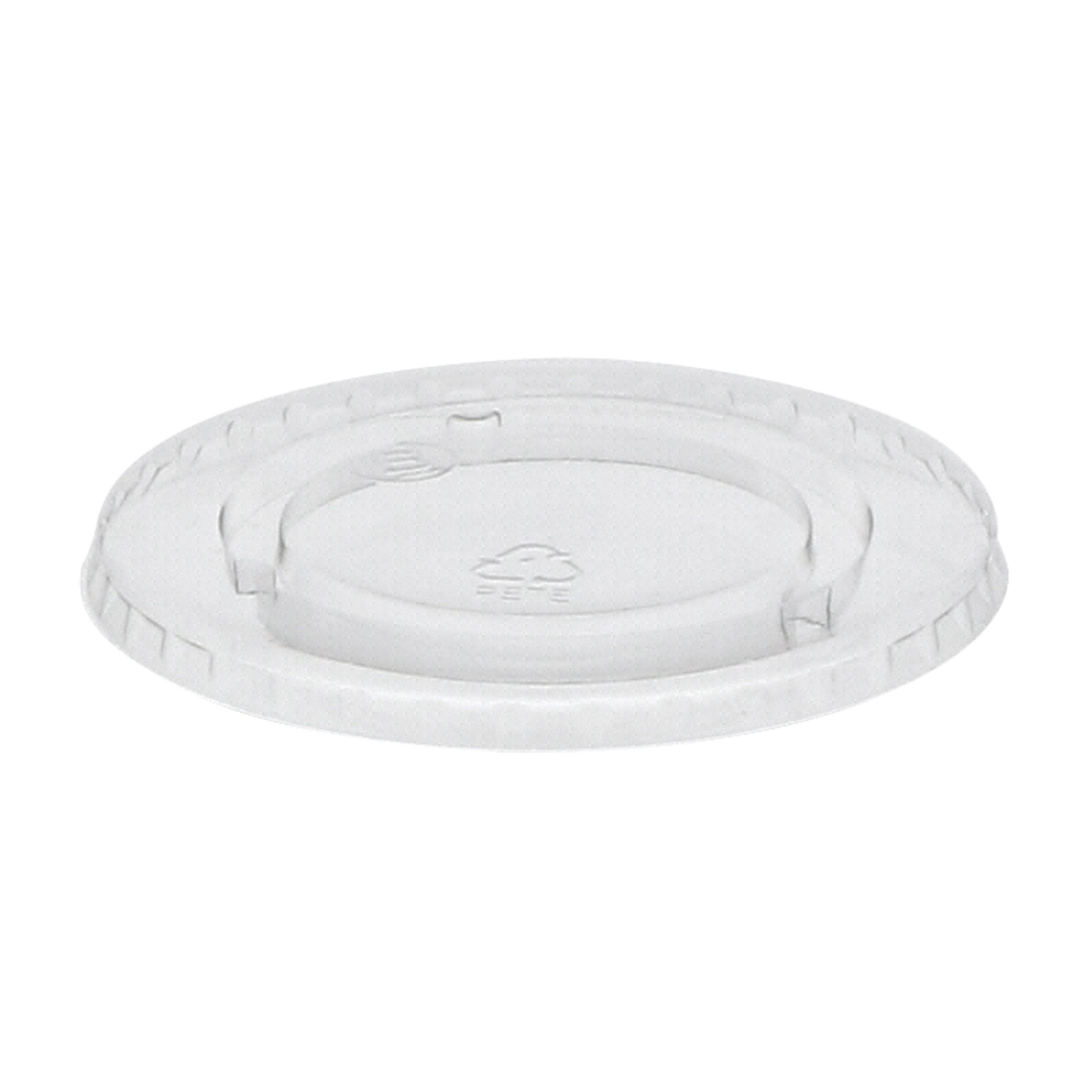 Lid Flat 4X0.3 IN RPET Clear For 12-24 OZ Cold Cup No Hole 1020/Case