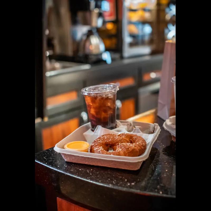 Lid Flat 4X0.3 IN RPET Clear For 12-24 OZ Cold Cup No Hole 1020/Case