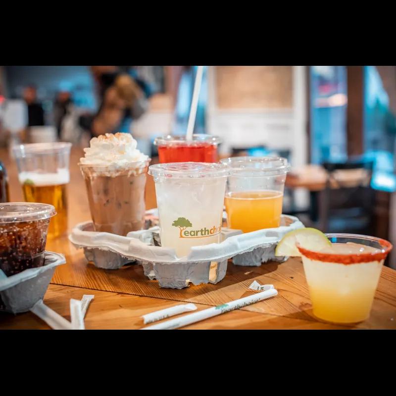 Lid Flat 4X0.3 IN RPET Clear For 12-24 OZ Cold Cup No Hole 1020/Case