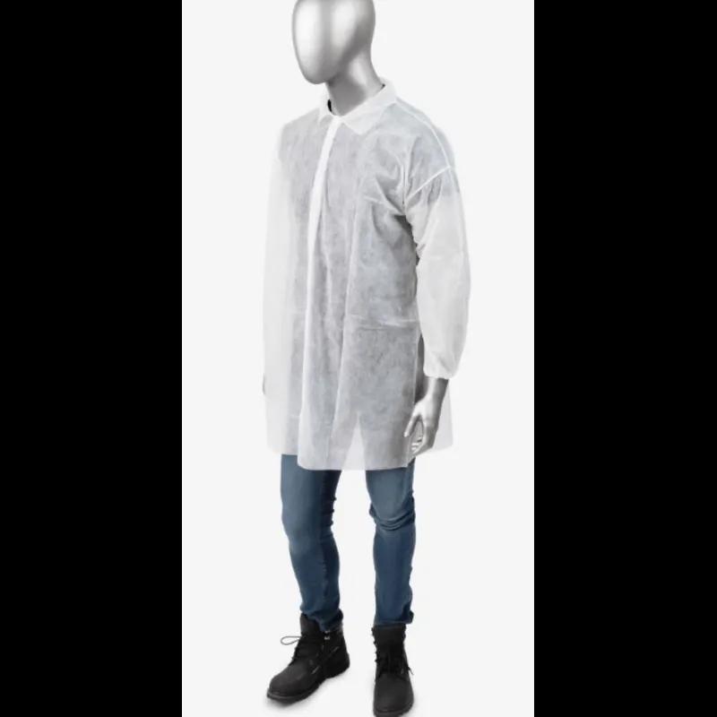 AmbiShield™ Lab Coat XL White WPP Elastic Wrists 30/Case