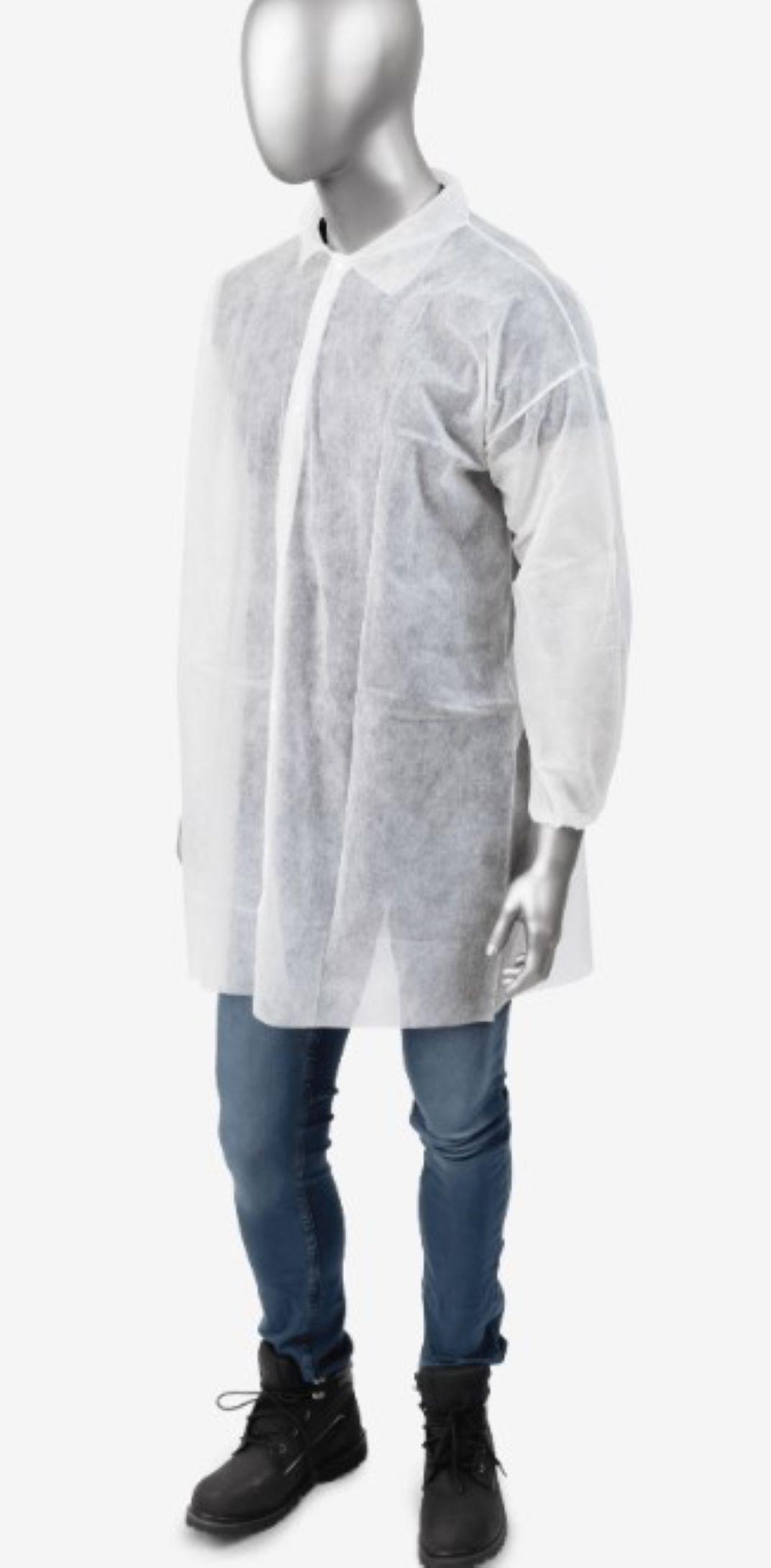 AmbiShield™ Lab Coat XL White WPP Elastic Wrists 30/Case