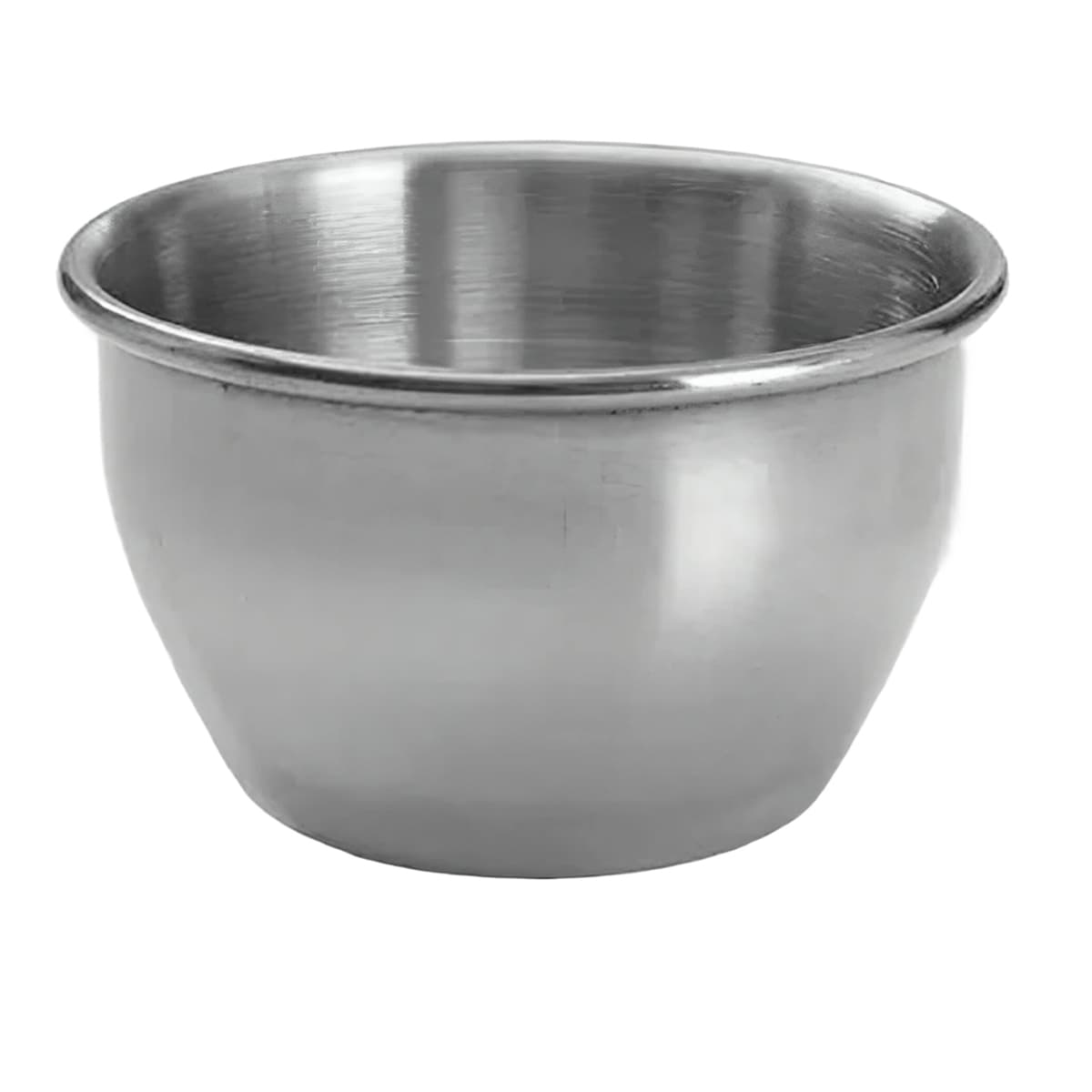 Sauce Dish 8 OZ Stainless Steel Silver Round Dishwasher Safe 1/Each