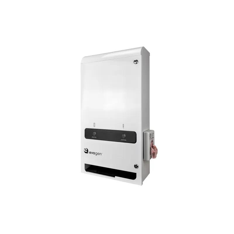 Evogen® Tampon & Pad Dispenser 26.1875X13.75X6.125 IN White Metal Dual Vend Touch-Free Tri-Vend 1/Each