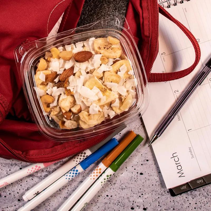 Dart® ClearPac® SafeSeal™ Cold Deli Container Hinged With Flat Lid 12 OZ PET Clear Rectangle 100 Count/Pack 2 Packs/Case