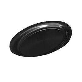Serving Tray 11X16 IN Plastic Black Oval 25/Case