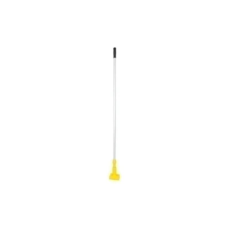 MicroWorks® Mop Handle 63 IN Yellow Silver Black Aluminum Jaw Style 25/Case