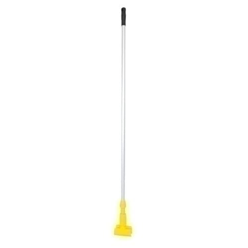 MicroWorks® Mop Handle 63 IN Yellow Silver Black Aluminum Jaw Style 25/Case