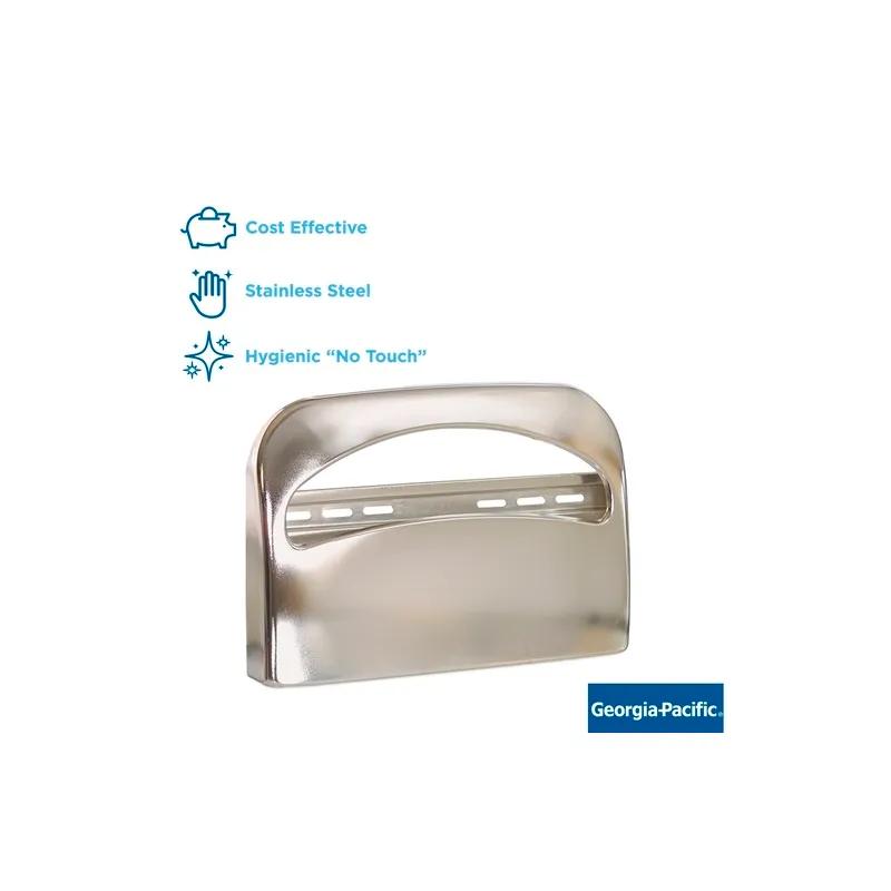 Safe-T-Gard® Toilet Seat Cover Dispenser 2X16.125X11.250 IN Stainless Steel Stainless 1/Each