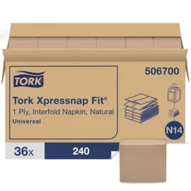 Tork Xpressnap® Dispenser Napkins 8.385X6.496 IN 4.192X3.248 IN 1PLY Interfold Universal Embossed 8640 Count/Case