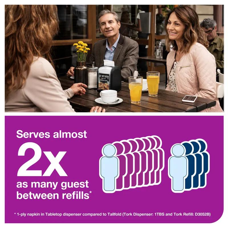 Tork Xpressnap® Dispenser Napkins 8.385X6.496 IN 4.192X3.248 IN 1PLY Interfold Universal Embossed 8640 Count/Case