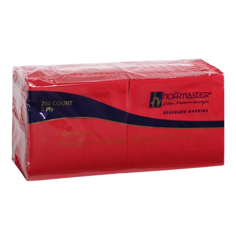 Beverage Napkins 10X10 IN Red 1000/Case