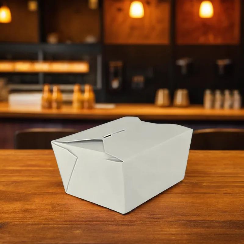 Victoria Bay #1 Take-Out Box Fold-Top 4.3X3.5X2.6 IN Paper White 450/Case