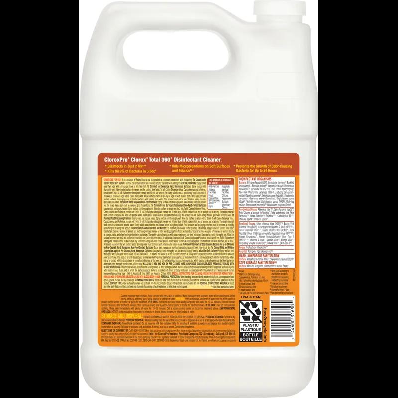 Clorox® Total 360® One-Step Disinfectant 1 GAL Multi Surface RTU Quat Antibacterial 4/Case