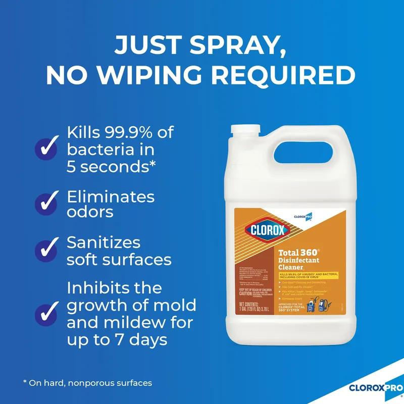 Clorox® Total 360® One-Step Disinfectant 1 GAL Multi Surface RTU Quat Antibacterial 4/Case
