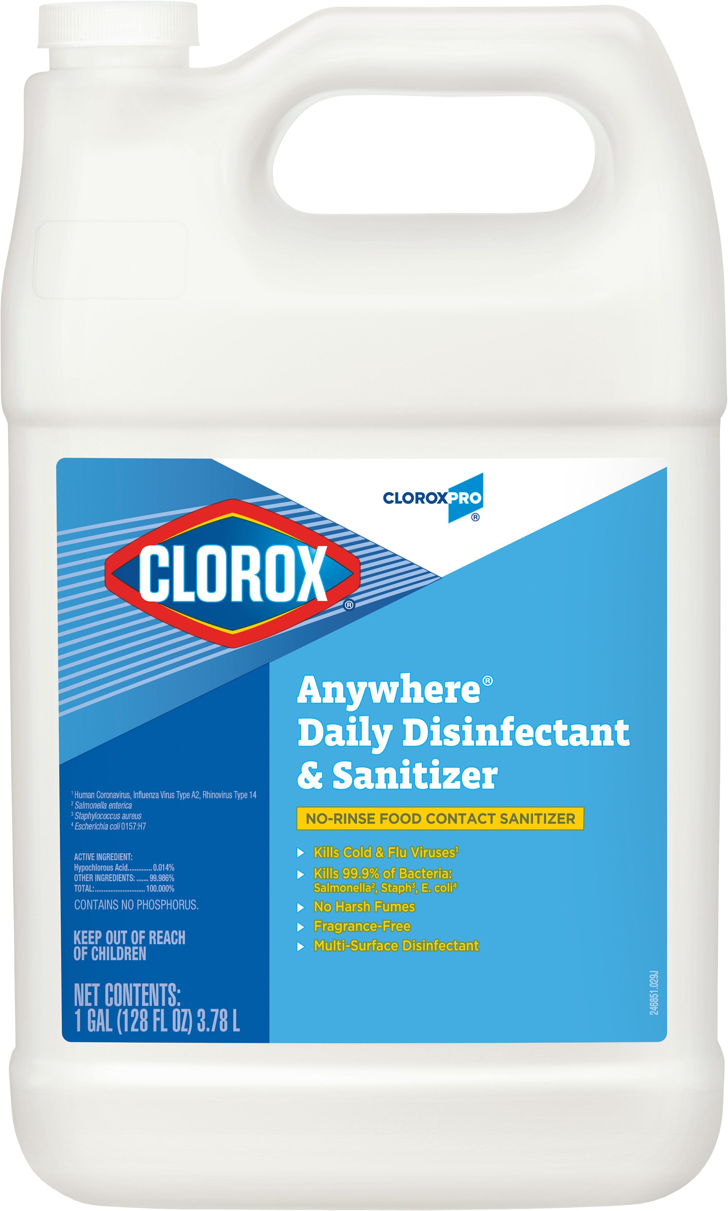 Clorox® Anywhere® Disinfectant 1 GAL Multi Surface Daily RTU 4/Case