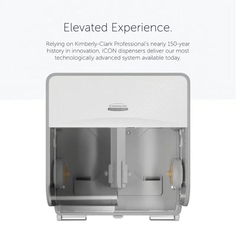 Kimberly-Clark Professional ICON™ Toilet Paper Dispenser 10.187X15.875X16.625 IN White Mosaic Standard Roll 1/Each
