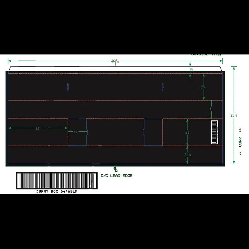 Die Cut Box Dummy Box 6X4X46.5 IN Black Cardboard E-Flute 32ECT 25/Case