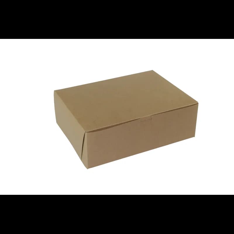 Bakery Box 12X9X4 IN Paperboard Kraft Corner Lock 1-Piece 100/Case