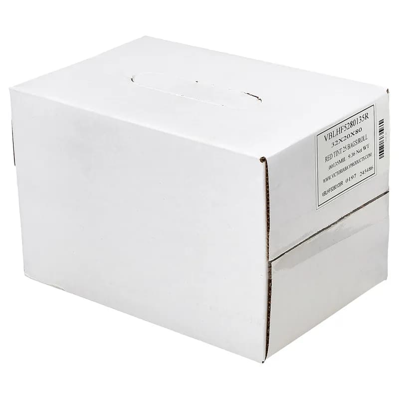 Victoria Bay Can Liner 52X80 IN 104 GAL Red LDPE 1.35MIL 25 Count/Roll 1 Rolls/Case