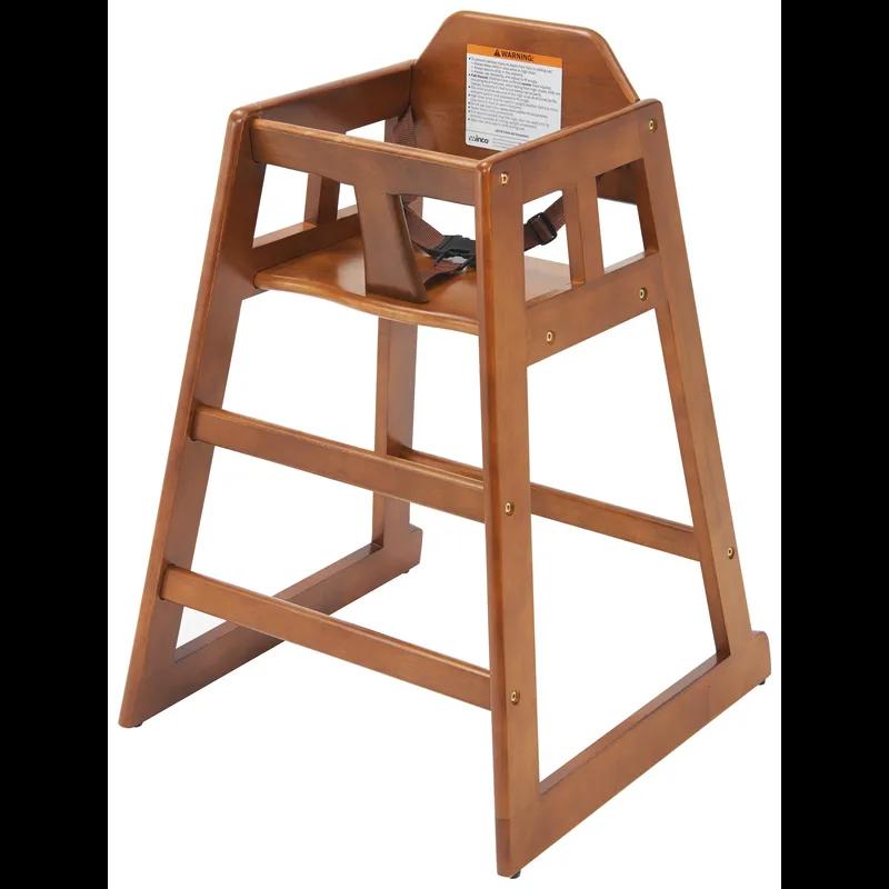 High Chair 20.125X19.375X29.25 IN Walnut Wood Assembled 1/Each
